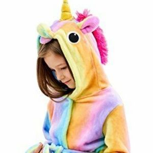 Soft Unicorn Hooded Bathrobe Sleepwear 4-5 Years